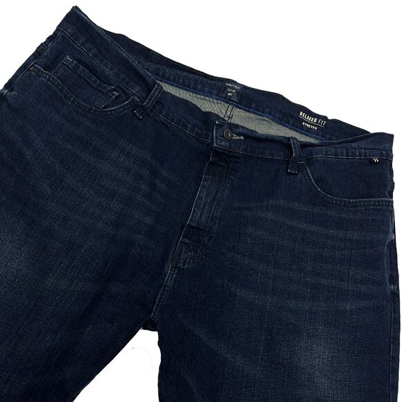 Nautica Relaxed Fit Stretch Dark Wash Mens Jeans 42 x 30 - Picture 2 of 4